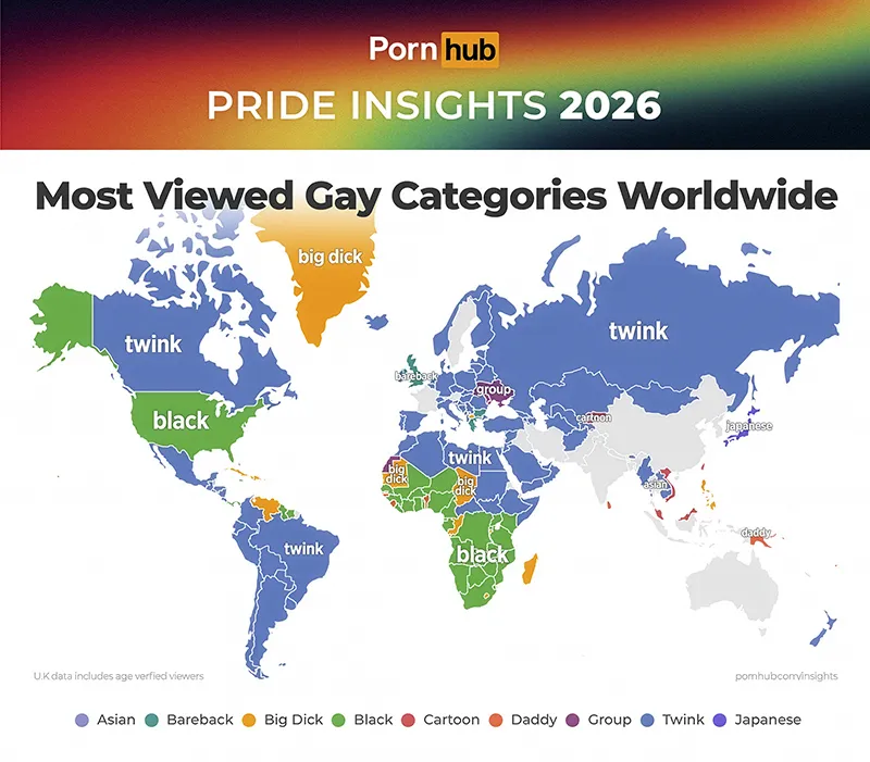 "Femboy" Tops Pornhub's Pride Month Searches