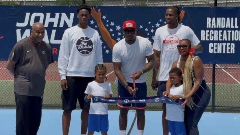 John Wall basketball court dedication at the Randall Recreation Center in Southeast