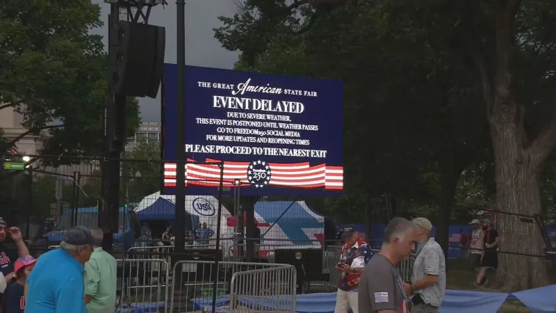 Crowds ordered to evacuate National Mall area as stormy weather slams DC
