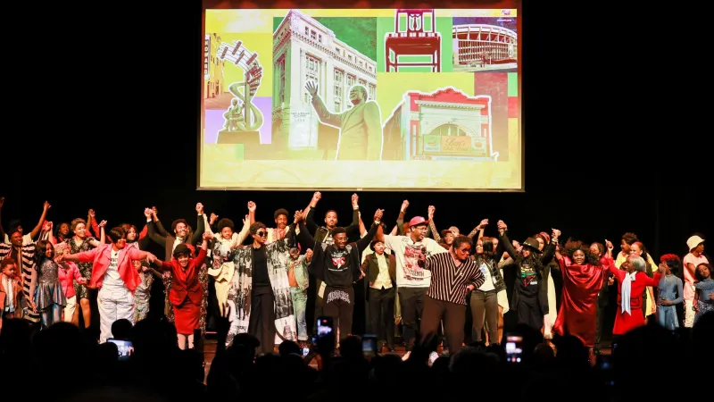 Southeast D.C. youth perform a 'Blacks in Wax' encore at the National Archives