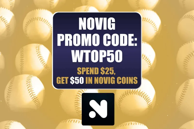 Novig Promo Code WTOP50: Spend $25, Claim $50 in Novig Coins for MLB Thursday