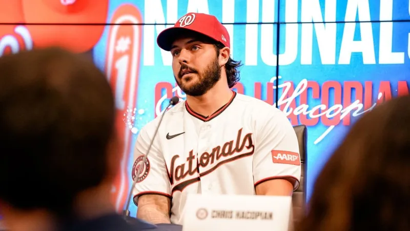 Nationals introduce first-round draft pick Chris Hacopian
