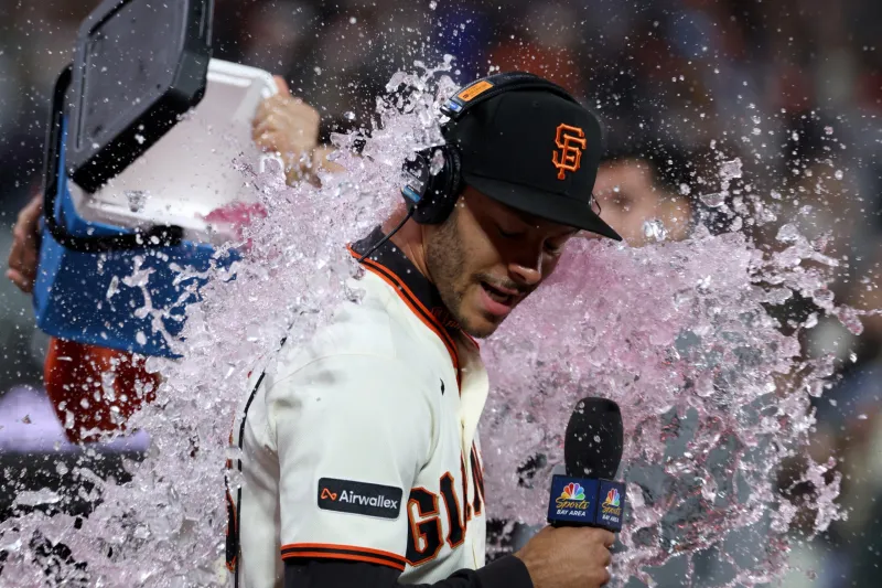 Grant McCray's 2-run homer backs Tyler Mahle and leads the Giants to a 3-0 win over the Brewers