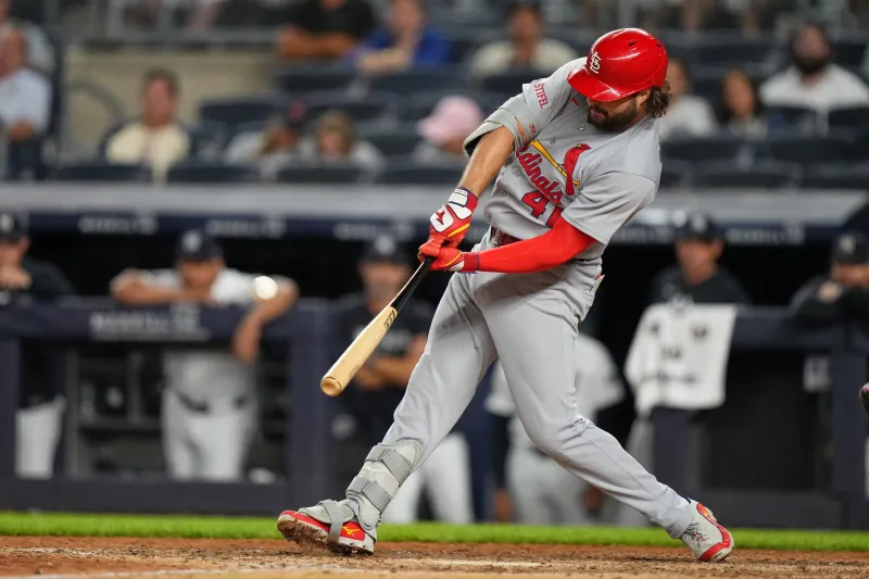 Alec Burleson hits 3 homers for Cardinals at Yankee Stadium after trade deadline passes