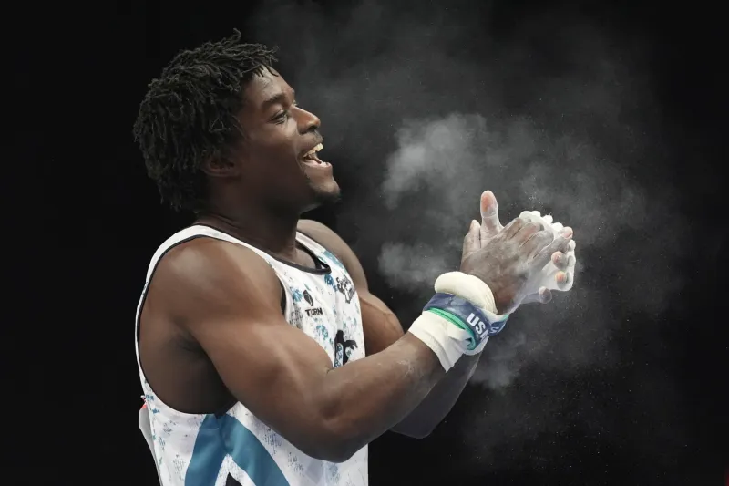 Frederick Richard makes a statement in more ways than one en route to first US gymnastics title