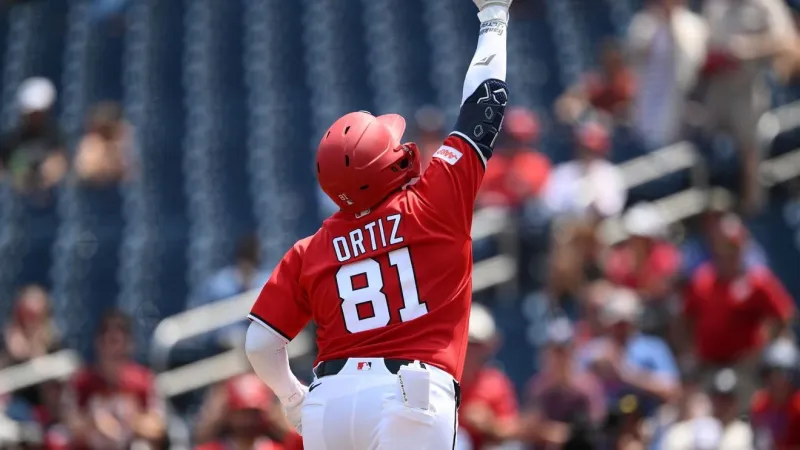 Ortiz hits 2nd career homer, Dion leads strong bullpen outing as Nationals beat Reds 7-1