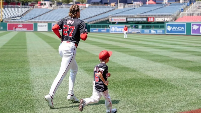 Make-A-Wish kid coaches the Nationals for a day