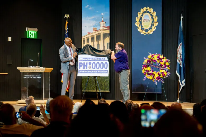 DC unveils new Purple Heart license plate for combat-wounded veterans