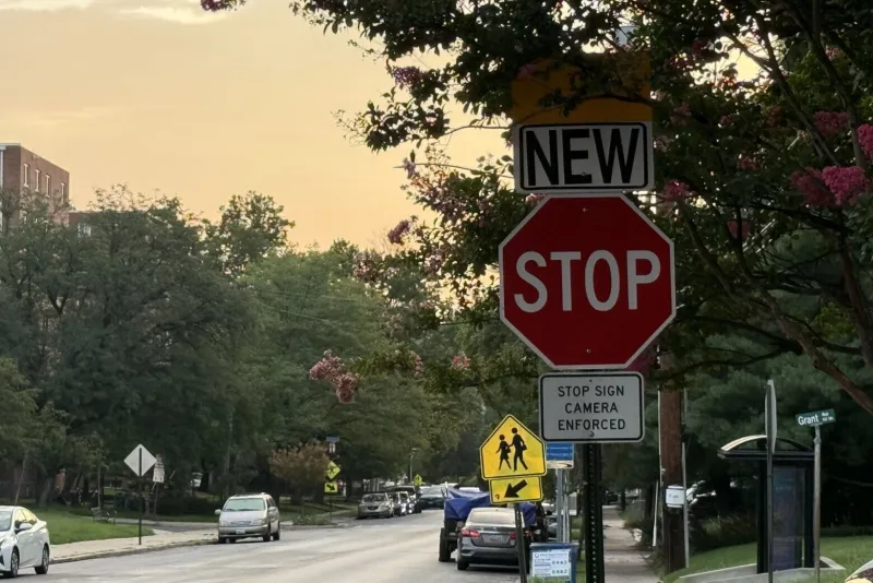 Takoma Park's new stop-sign cameras begin issuing warnings