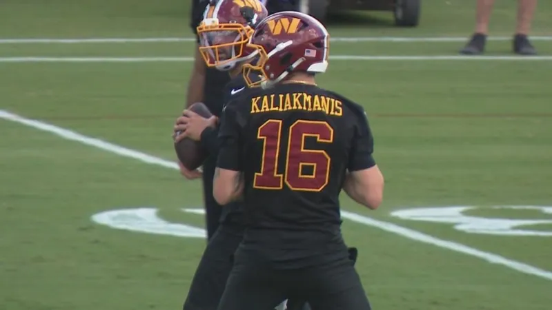 Commanders rookie quarterback Athan Kaliakmanis showing growth in training camp
