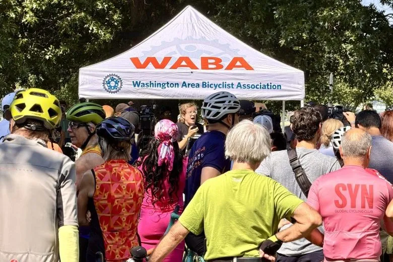 'America's national parks are not for sale': Cyclists rally at Hains Point over proposed golf course changes