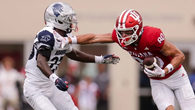 Hoover throws 4 TDs and No. 5 Indiana routs Howard 55-0