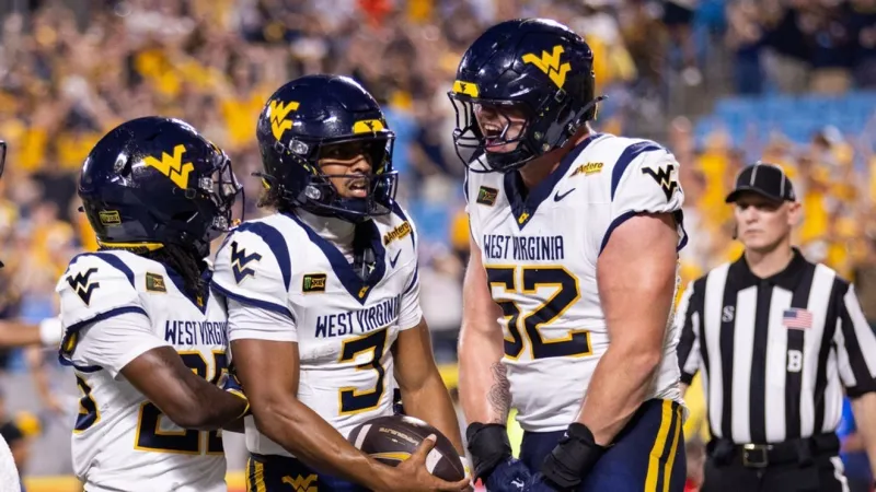 West Virginia beats No. 25 Virginia 38-27 in the Duke's Mayo Classic