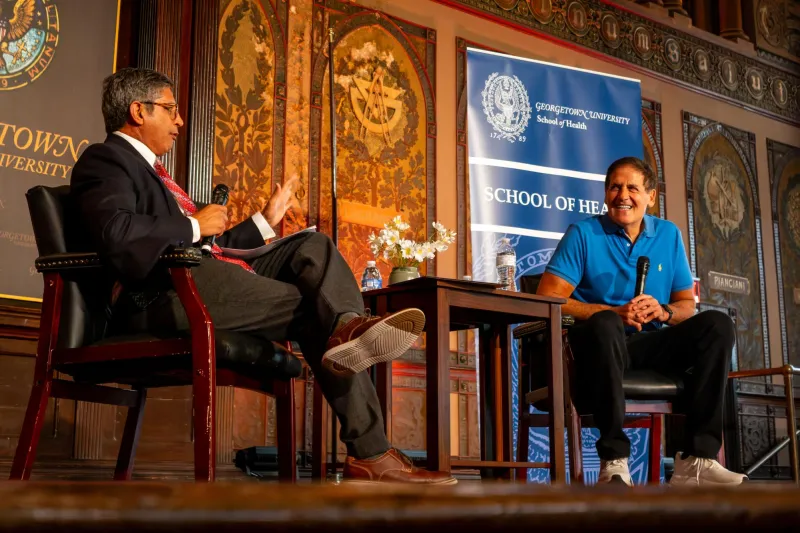 Mark Cuban Condemns Pharmaceutical Industry at GU Event