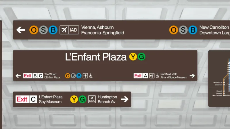 Metro unveils new wayfinding system at L'Enfant Plaza - but not everyone is rejoicing
