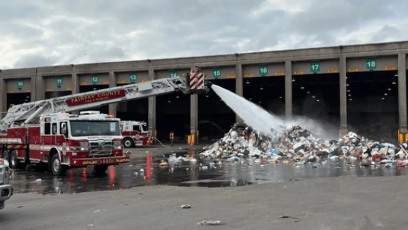 Discarded battery blamed for fire at Fairfax County garbage facility