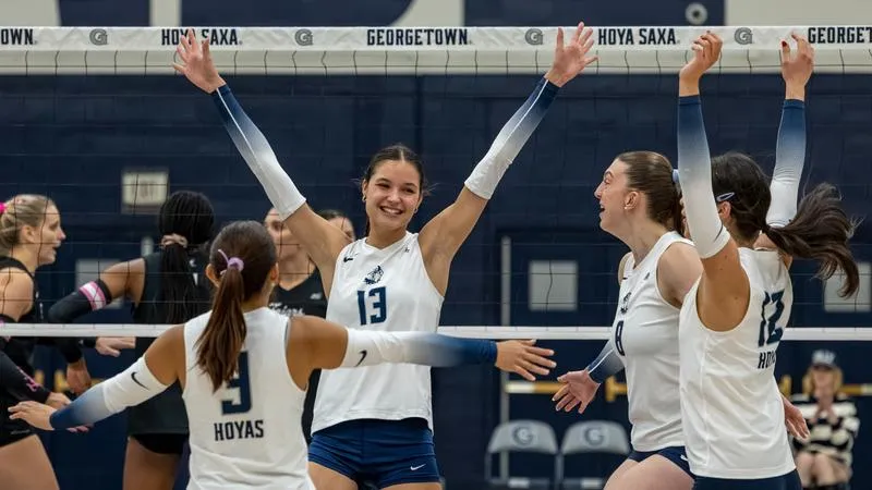 Volleyball Outlasts DePaul in Five-Set Thriller