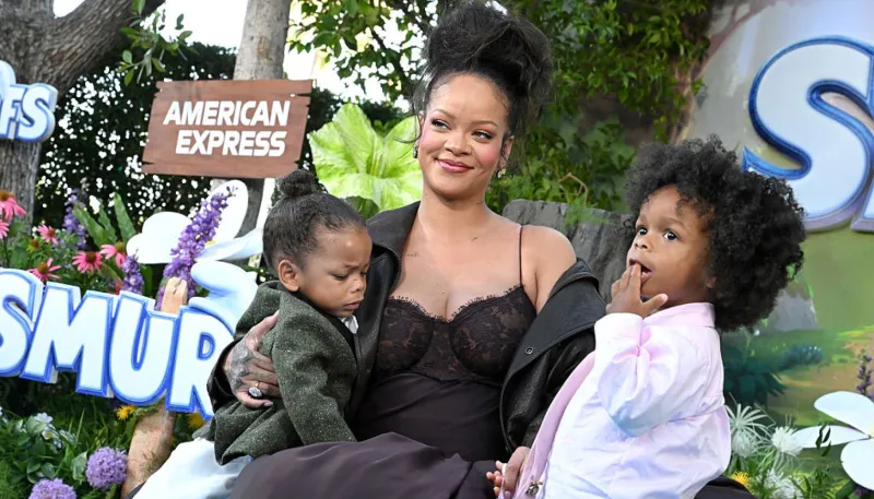 Fenty Family Photos! Rihanna & Her AdoRIHble 3 Kids Bring Matching PJs Preciousness For Savage X Fenty Holiday Campaign