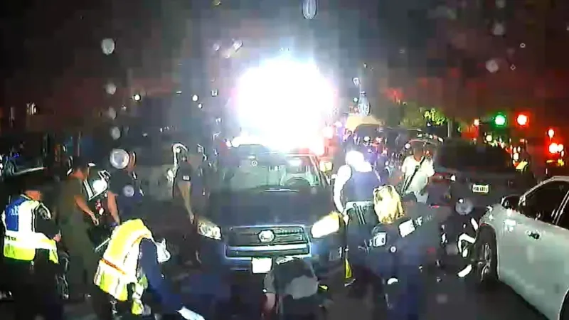 Girl rescued from beneath SUV after Alexandria crash