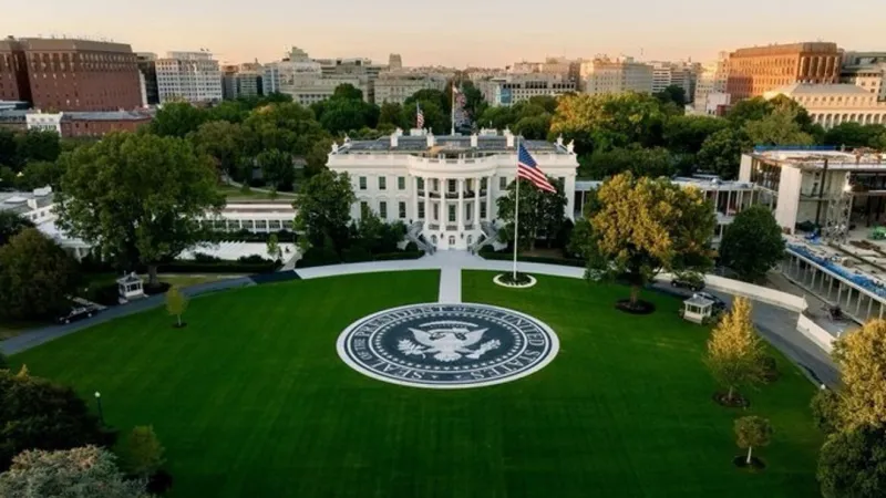 SEE IT: President Trump shows off restored White House exterior and new heliport