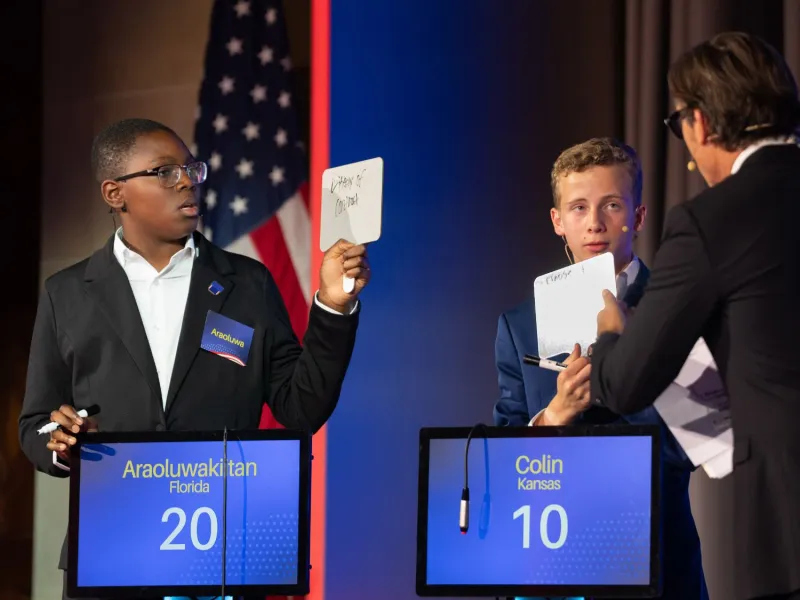 Middle school students put their knowledge to the test in the National Civics Bee