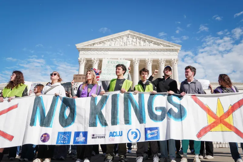 Students march across DC in 'No Kings' protest, urging community members to vote in midterms