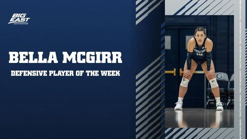 McGirr Named BIG EAST Defensive Player of the Week