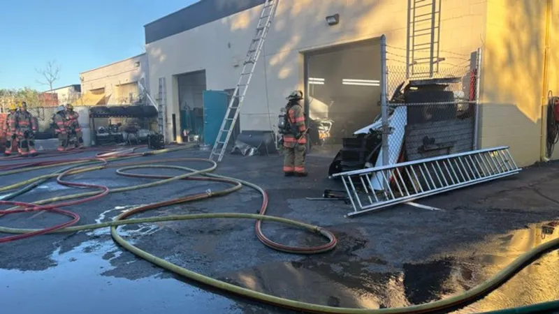 Fire at Rockville auto shop forces evacuation
