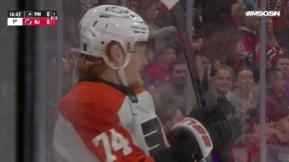 Tippett, Michkov each score twice to lead the Flyers past the Devil...