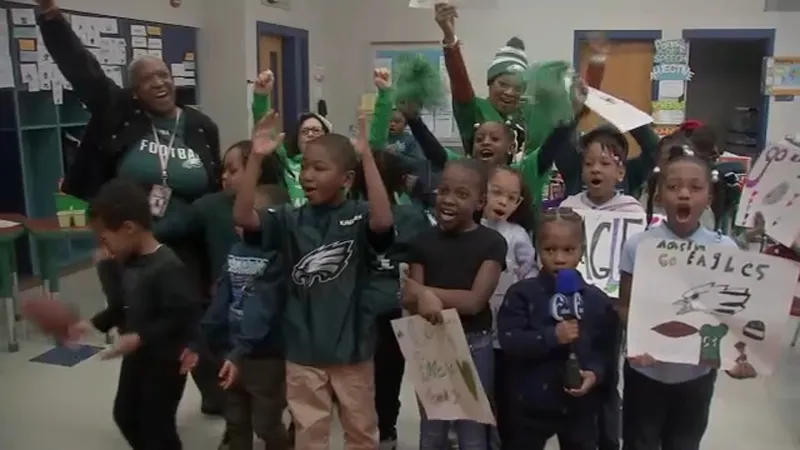 2nd graders at Lamberton Elementary thrilled after Eagles win