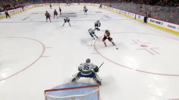 Grebenkin, Grundstrom lead Flyers to 5-2 win over Canucks