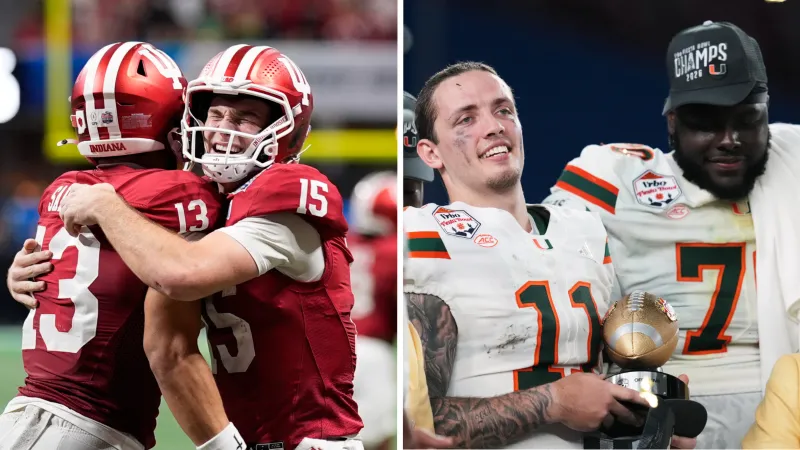 Indiana, Miami to face off in unlikely College Football Playoff final