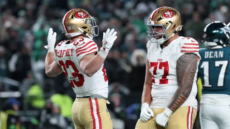 49ers down defending champion Eagles in NFC wild-card game