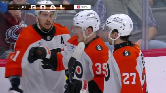 Tippett has 2nd career hat trick, Flyers beat NHL-leading Avs 7-3