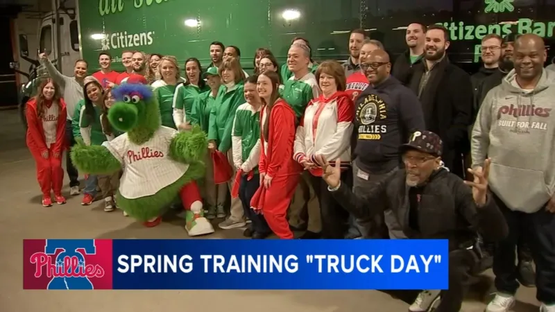 Phillies equipment truck heading south for Spring Training