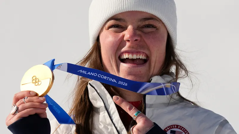 Olympic athletes' medals break during celebrations at Winter Olympics