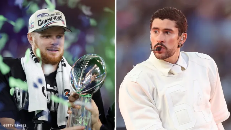Super Bowl averages 124.9M viewers; Bad Bunny's halftime hits 128.2M
