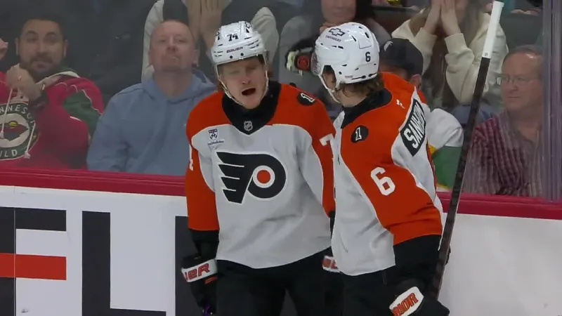 Konecny scores lone shootout goal to lift the Flyers past the Wild,...