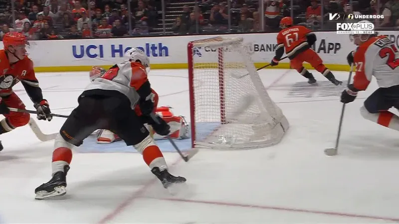 Noah Cates scores on an OT deflection to lift the Flyers past the D...