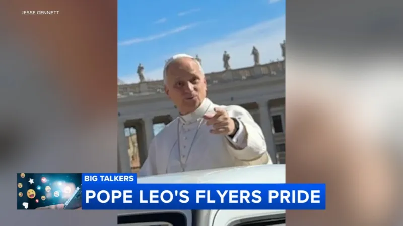 Local family goes viral for gifting Pope Leo Flyers jersey