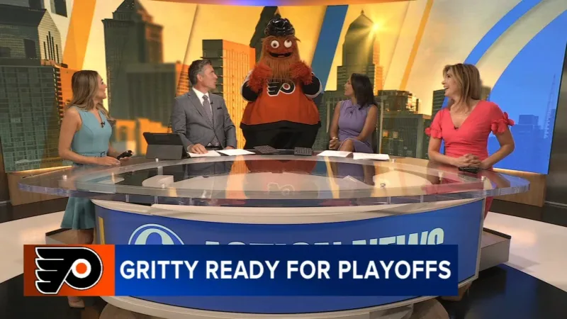 Gritty stops by Action News to get fans Flyered up for the playoffs