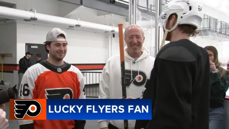 Flyers fan who caught stick returns it to Cam York