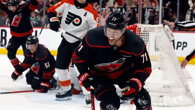 Hurricanes beat Flyers on Taylor Hall's OT goal for 2-0 lead