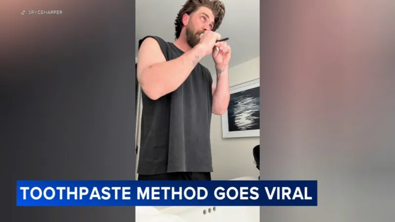 Bryce Harper's toothpaste method goes viral