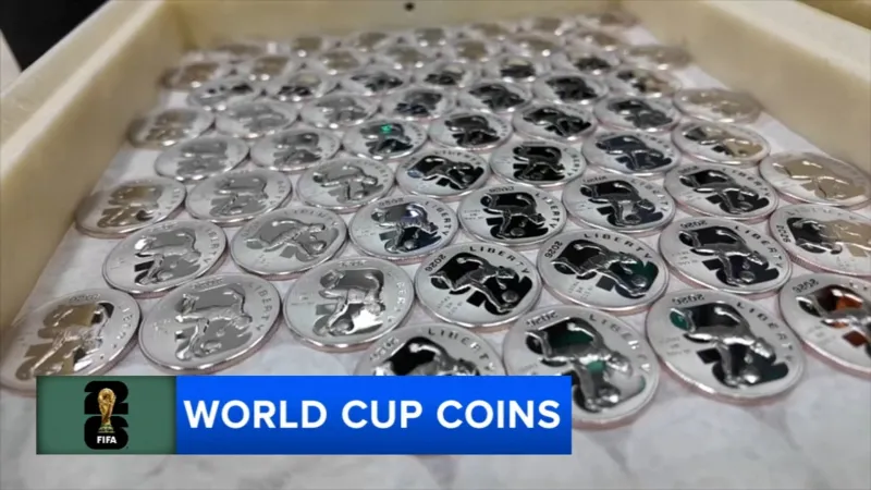 US Mint in Philadelphia strikes commemorative coins for World Cup