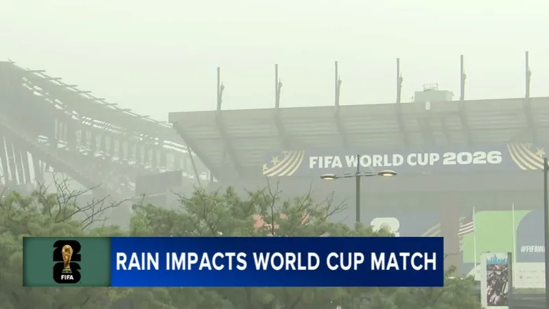 Bars packed as FIFA fans flock indoors for rain-soaked match