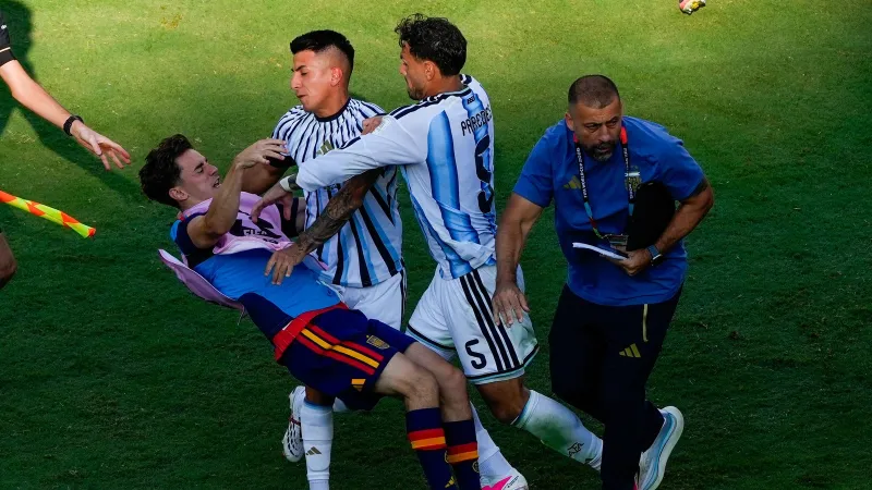 FIFA investigates Argentina players after on-field brawl at World Cup