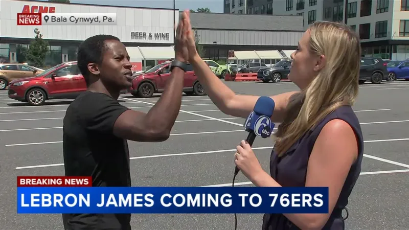Sixers fans hyped for King James in Philadelphia