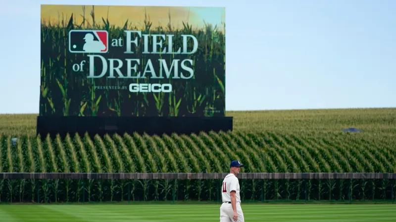 MLB is back at the Field of Dreams, now in a permanent ballpark
