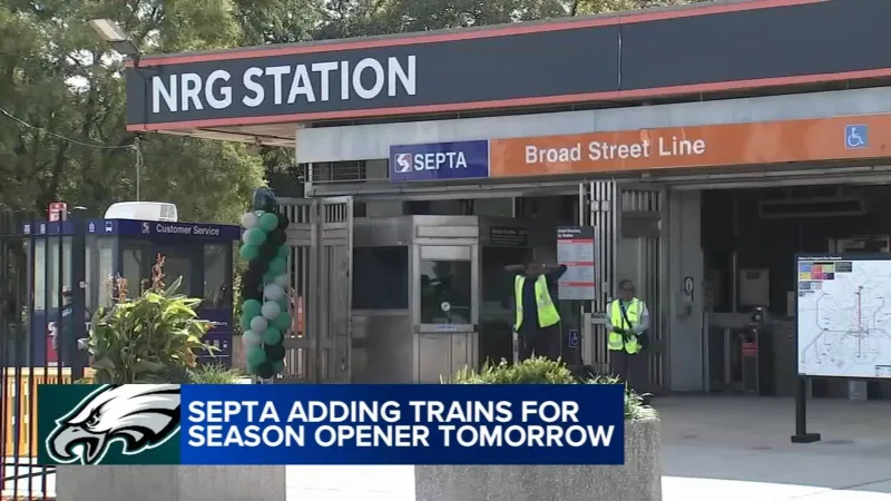 SEPTA adds trains for the Eagle's season opener Sunday